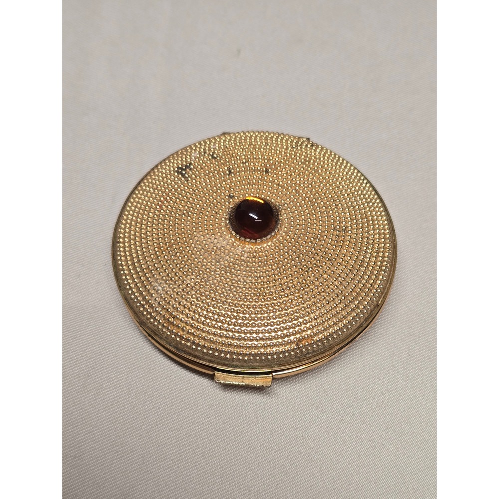 Vintage Revlon Compact Mirror Gold Color 3"